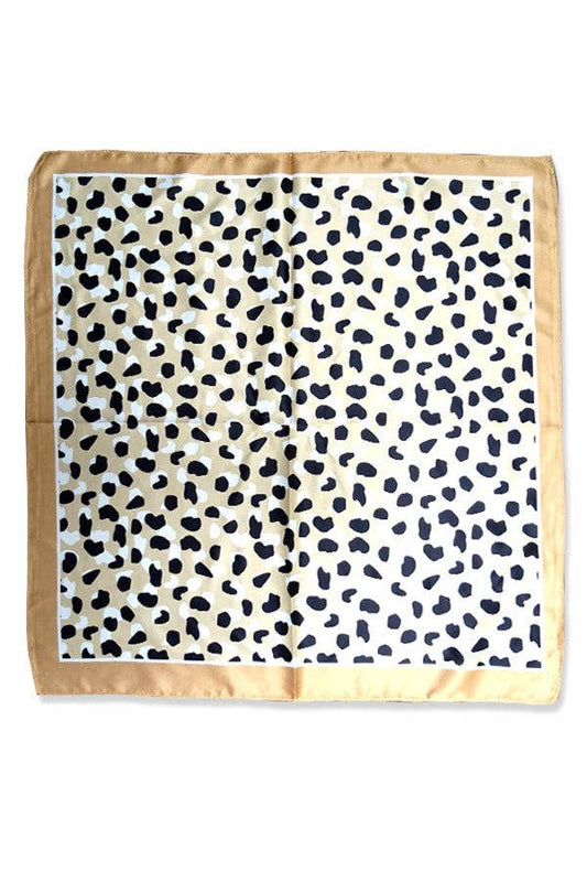 Leopard Blocked Silky Scarf - Purpose + Passion Boutique
