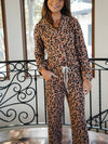 Leopard Brown Pajama Set - Purpose + Passion Boutique