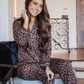 Leopard Brown Pajama Set - Purpose + Passion Boutique