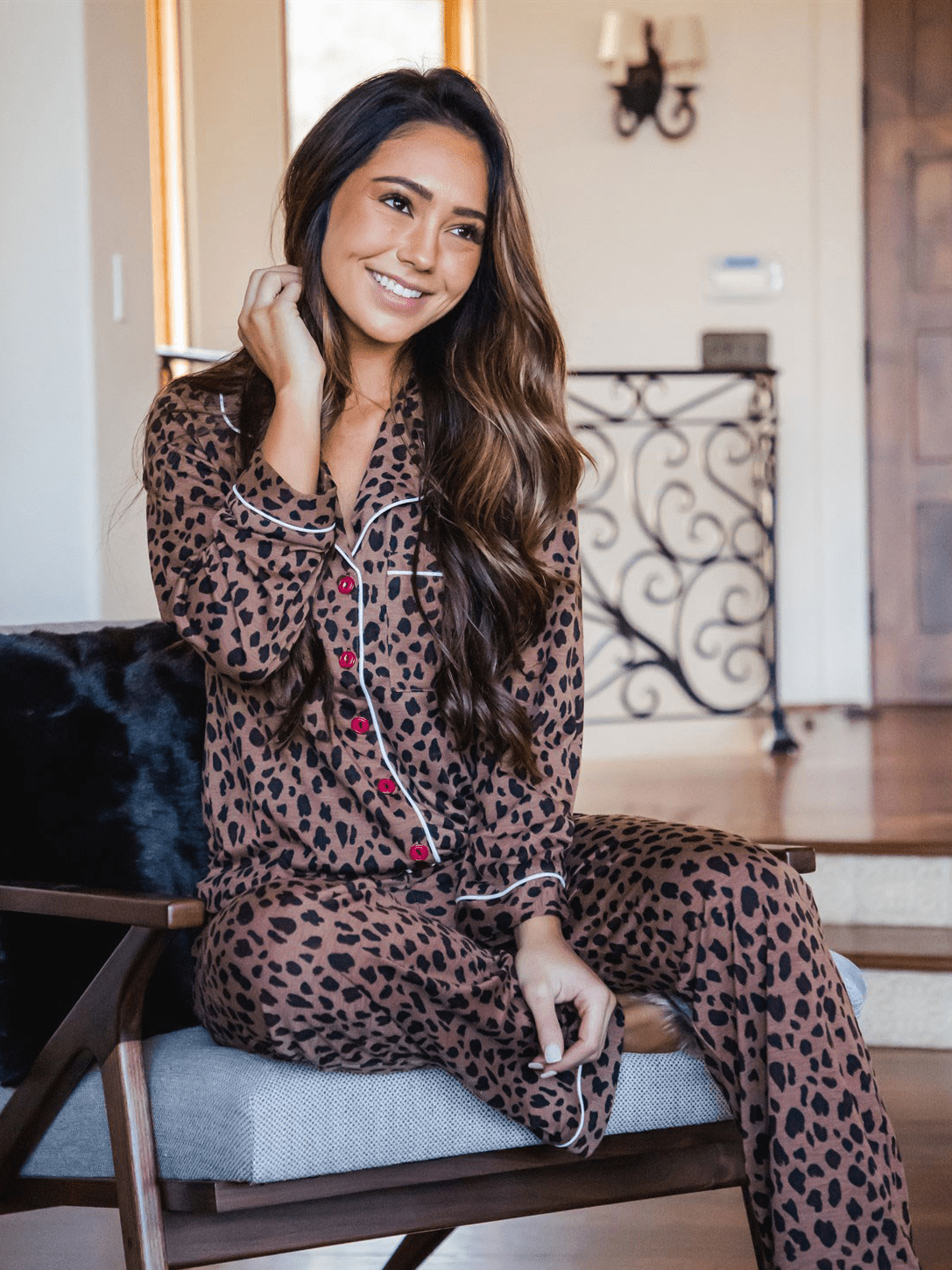 Leopard Brown Pajama Set - Purpose + Passion Boutique