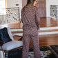 Leopard Brown Pajama Set - Purpose + Passion Boutique
