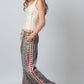 Leopard Print Heart Side Stripe Lounge Pants - Purpose + Passion Boutique