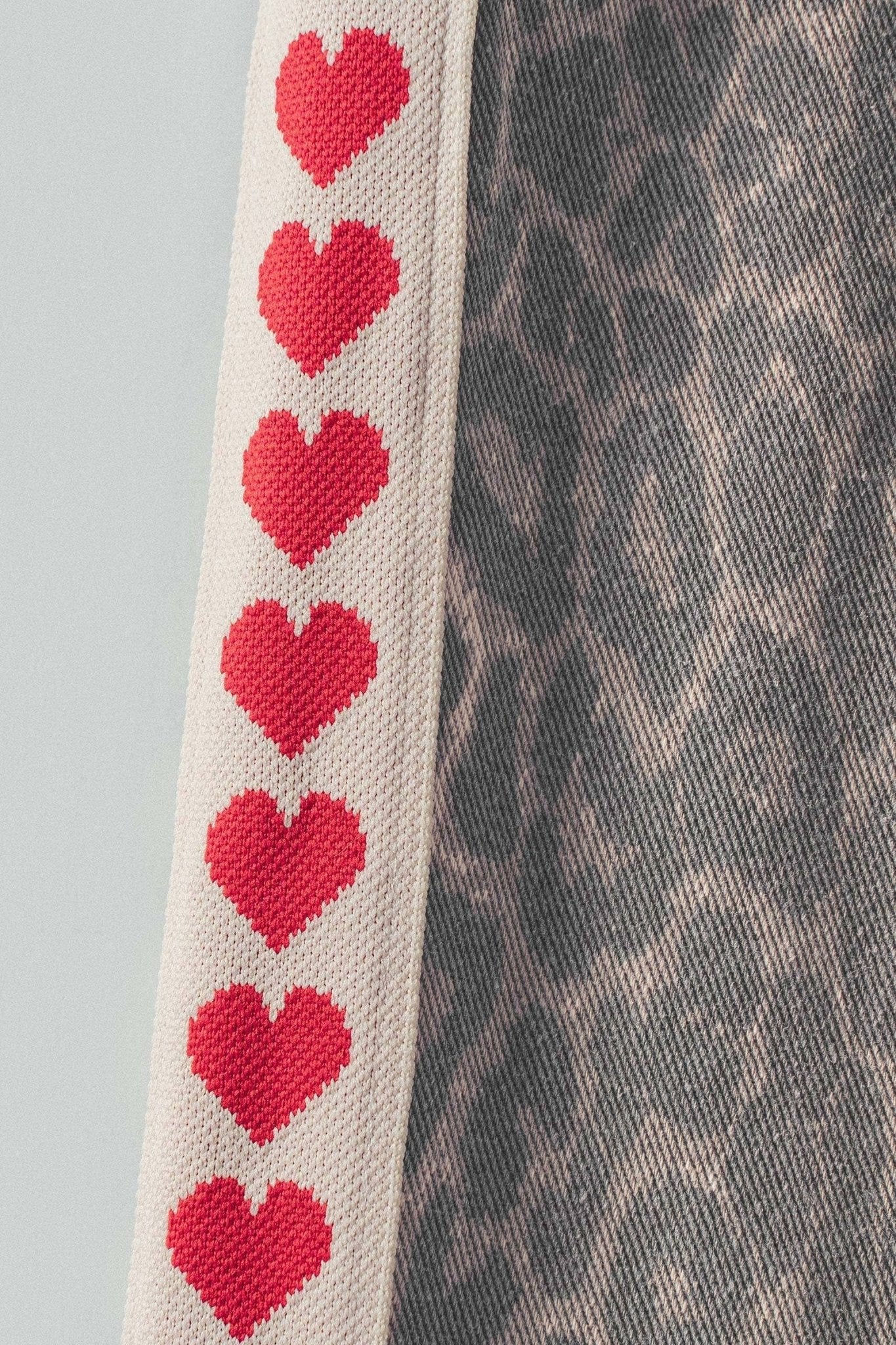 Leopard Print Heart Side Stripe Lounge Pants - Purpose + Passion Boutique