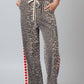 Leopard Print Heart Side Stripe Lounge Pants - Purpose + Passion Boutique