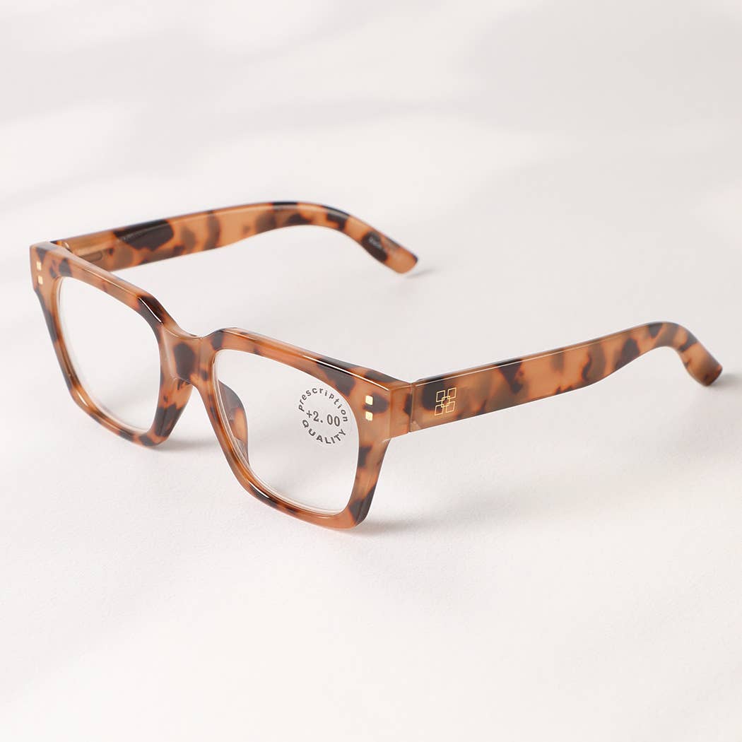 Leopard Square Glasses Frame Reading Glasses - Purpose + Passion Boutique