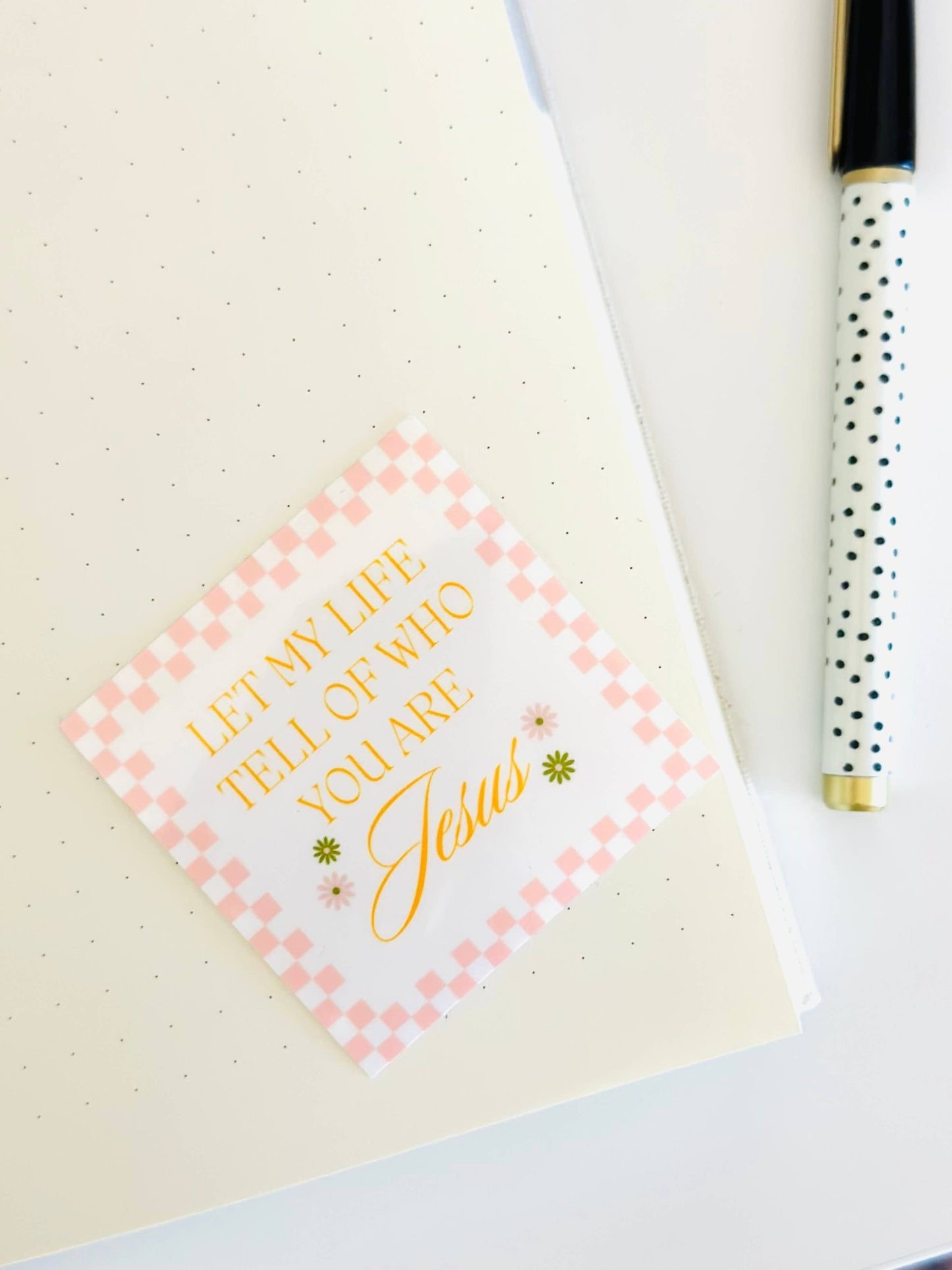 Let my life tell of who you are Jesus Sticker - Purpose + Passion Boutique