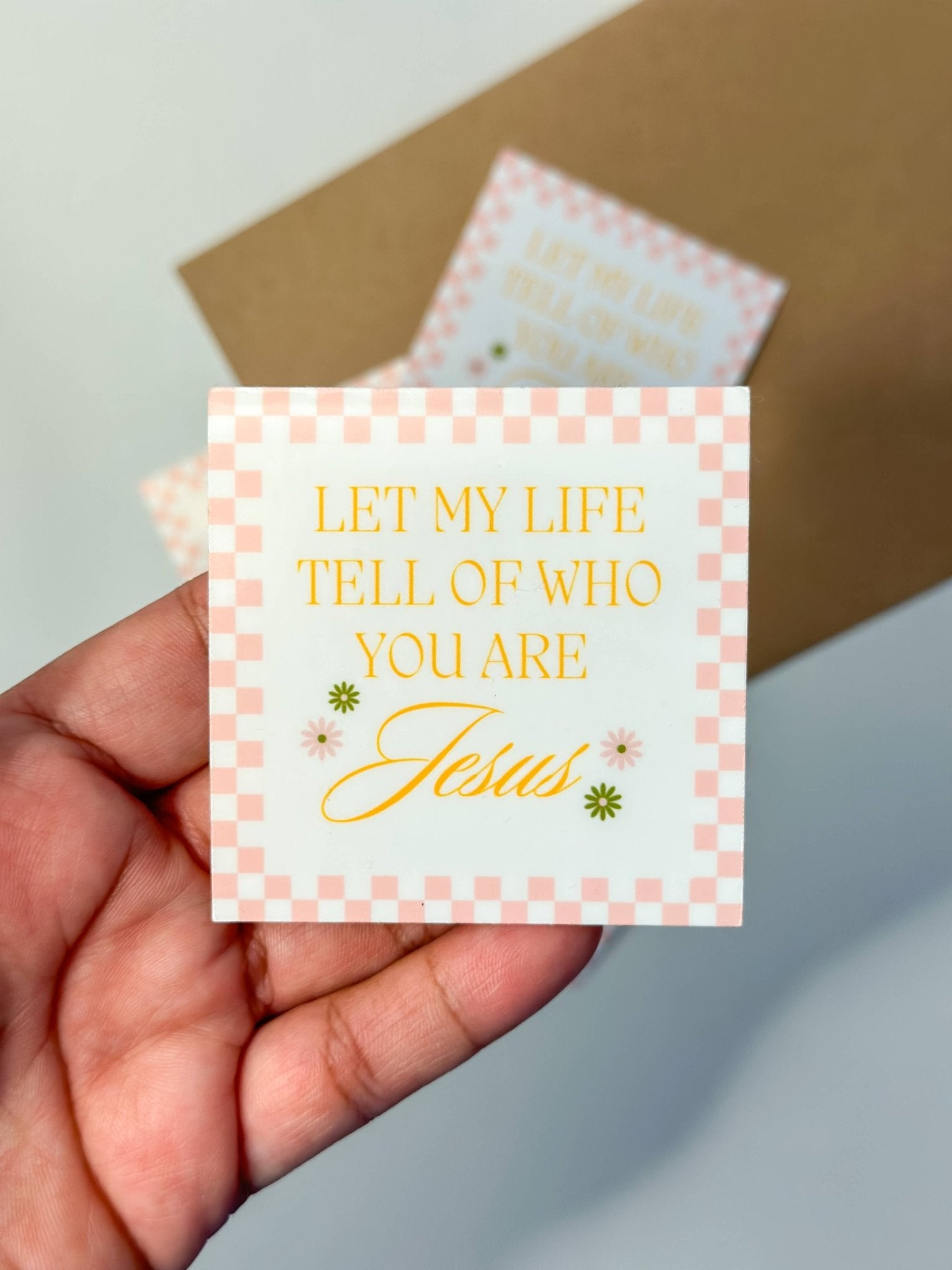Let my life tell of who you are Jesus Sticker - Purpose + Passion Boutique