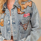 Light Wash Snap Up Rodeo Denim Jacket - Purpose + Passion Boutique