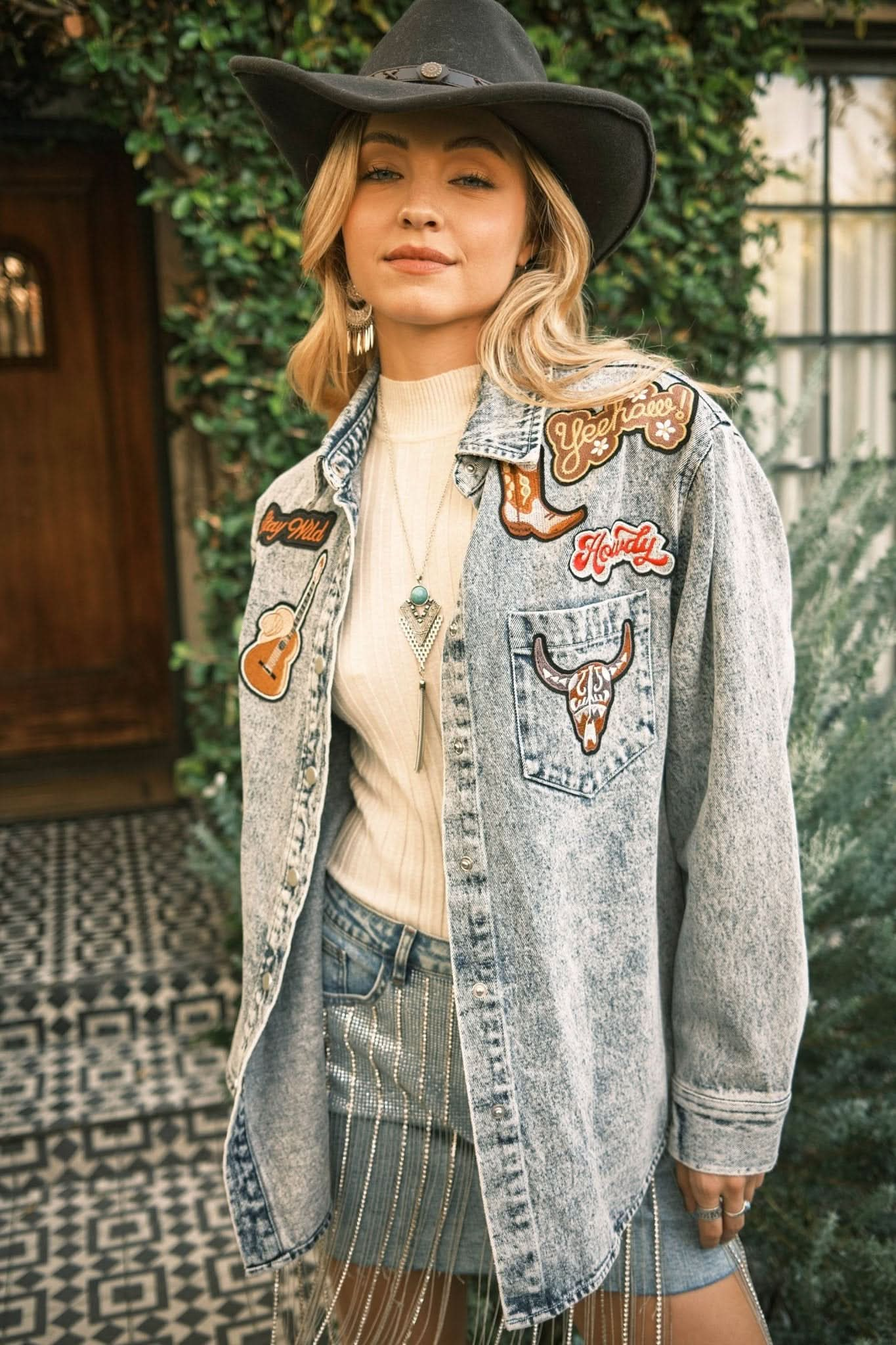 Light Wash Snap Up Rodeo Denim Jacket - Purpose + Passion Boutique