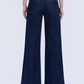 High Rise Seamless Trouser Hem Wide Jeans