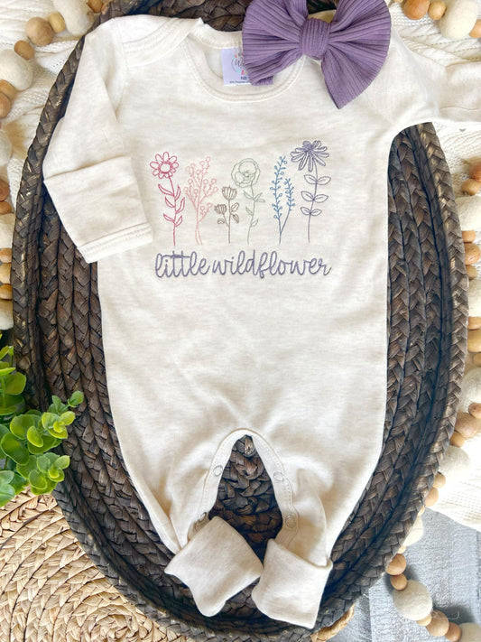 Little Wildflower Baby Girl Romper | 0 - 3M - Purpose + Passion Boutique
