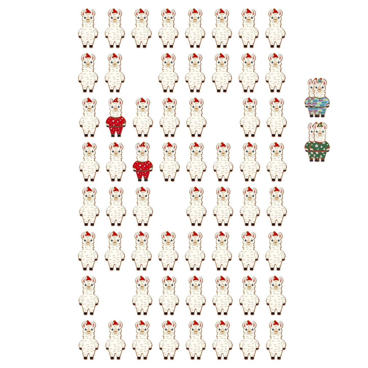 Llamas in Holiday Pajamas: Christmas Matching Game - Purpose + Passion Boutique