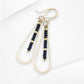 Long Gold Teardrop Hoop Earrings with Black Seed Beads - Purpose + Passion Boutique