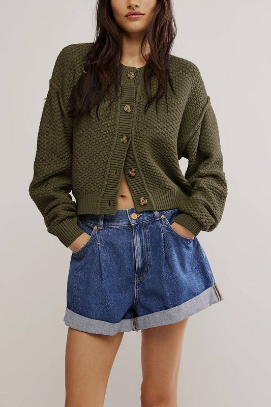 Loose Knit Single Breasted Cardigan - Purpose + Passion Boutique
