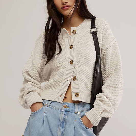 Loose Knit Single Breasted Cardigan - Purpose + Passion Boutique