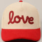 Love Glitter Lettering Two - Tone Corduroy Cap - Purpose + Passion Boutique