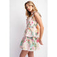 Lovely Pink Print Eyelet Mini Dress - Purpose + Passion Boutique