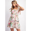 Lovely Pink Print Eyelet Mini Dress - Purpose + Passion Boutique
