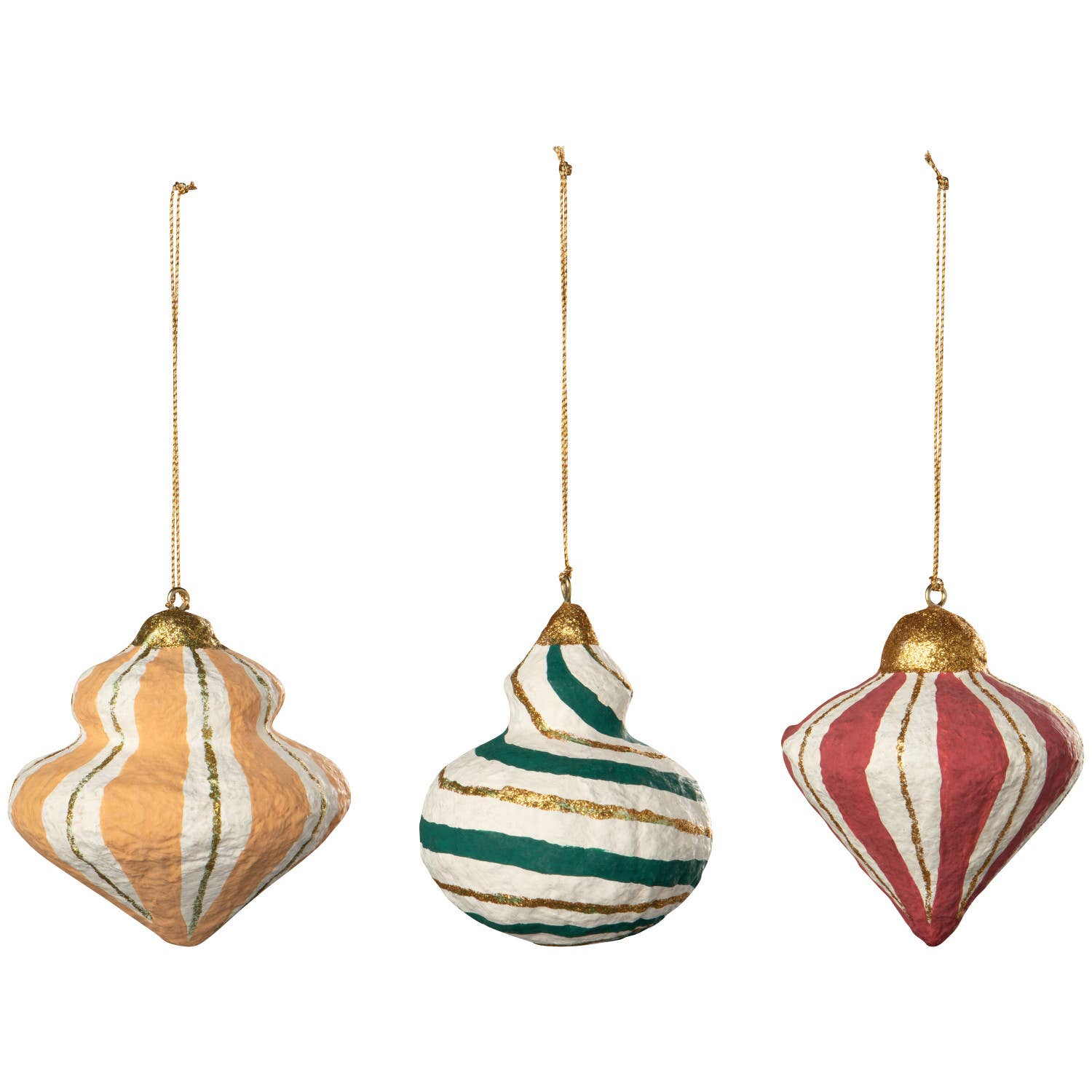 Luminous Jewels Mache Christmas Tree Ornaments - Purpose + Passion Boutique