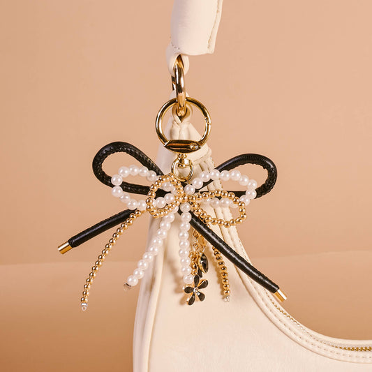Luxe Glam Layered Bows Bag Charm - Purpose + Passion Boutique