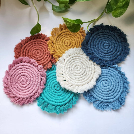 Macrame Boho Coasters - Purpose + Passion Boutique