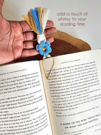 Macrame Daisy Flower Bookmark - Purpose + Passion Boutique