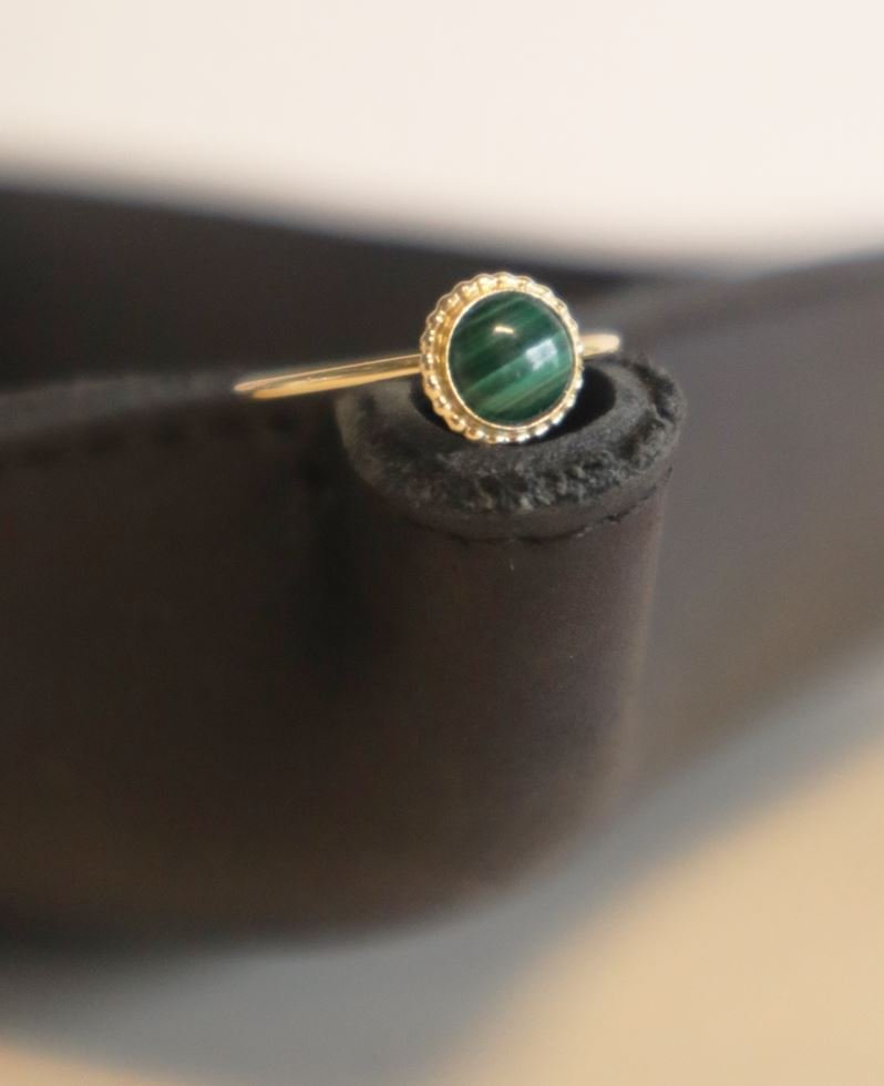 Malachite Halo Ring - Purpose + Passion Boutique