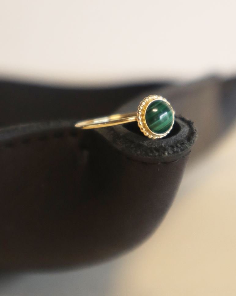 Malachite Halo Ring - Purpose + Passion Boutique