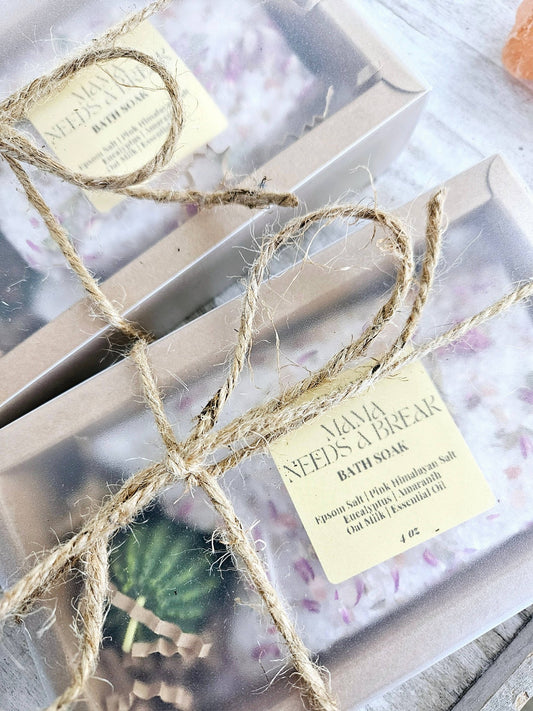 "Mama Needs A Break" Bath Salt & Succulent Gift Set Bath Soak - Purpose + Passion Boutique