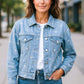 Mandie Bow Print Denim Jacket - Purpose + Passion Boutique