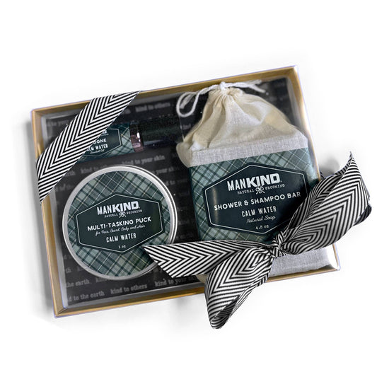 ManKIND Calm Water Gift Set - Soap, Cologne & Solid Lotion - Purpose + Passion Boutique