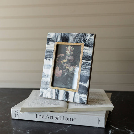 Marbled Resin Picture Frame - 4x6 Photo - Purpose + Passion Boutique