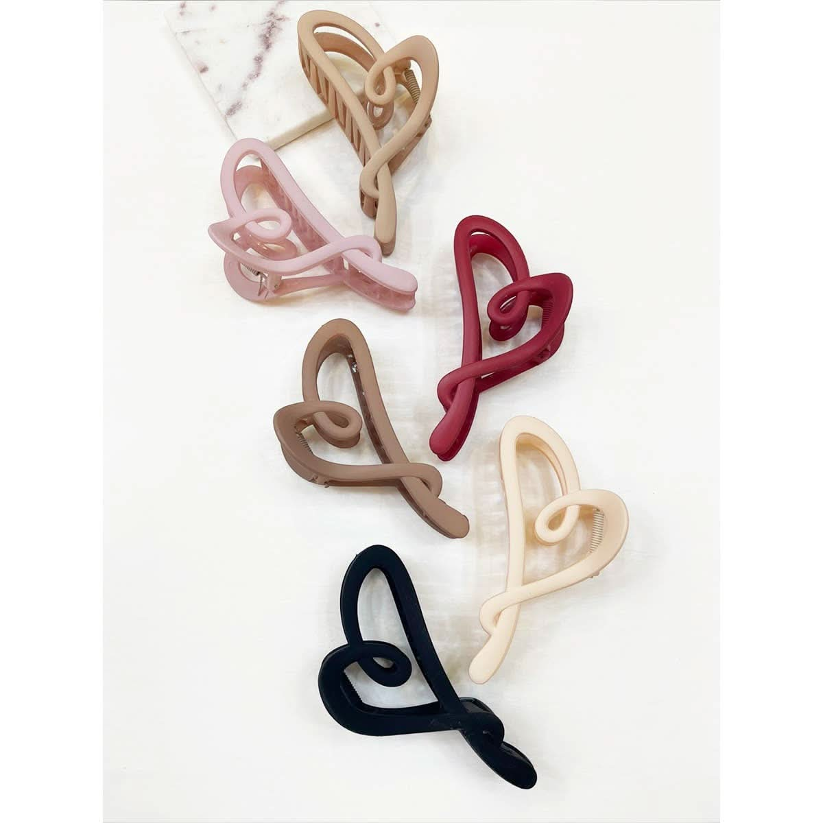 Matte Heart Hair Claw Clip - Purpose + Passion Boutique