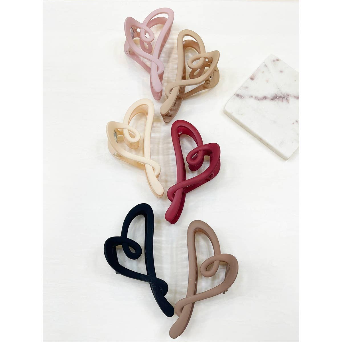 Matte Heart Hair Claw Clip - Purpose + Passion Boutique