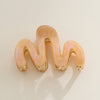 Matte Wavy Claw Clip with Gold Detailing - Purpose + Passion Boutique
