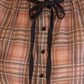 Mauve Contrast Front Tie Plaid Button Down Blouse - Purpose + Passion Boutique
