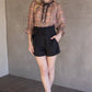 Mauve Contrast Front Tie Plaid Button Down Blouse - Purpose + Passion Boutique
