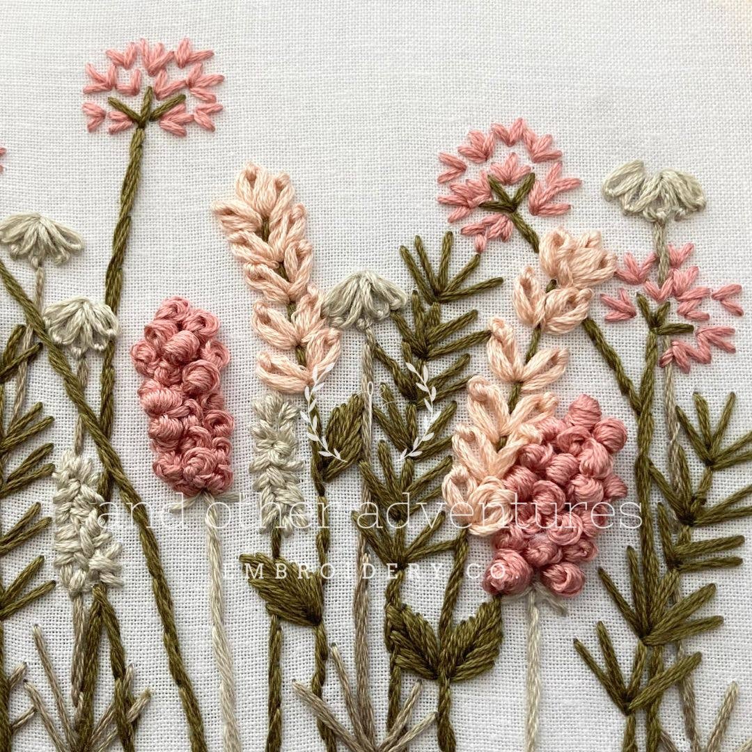Meadow in Blush & Olive Hand Embroidery Kit - Purpose + Passion Boutique