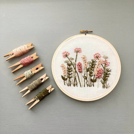 Meadow in Blush & Olive Hand Embroidery Kit - Purpose + Passion Boutique