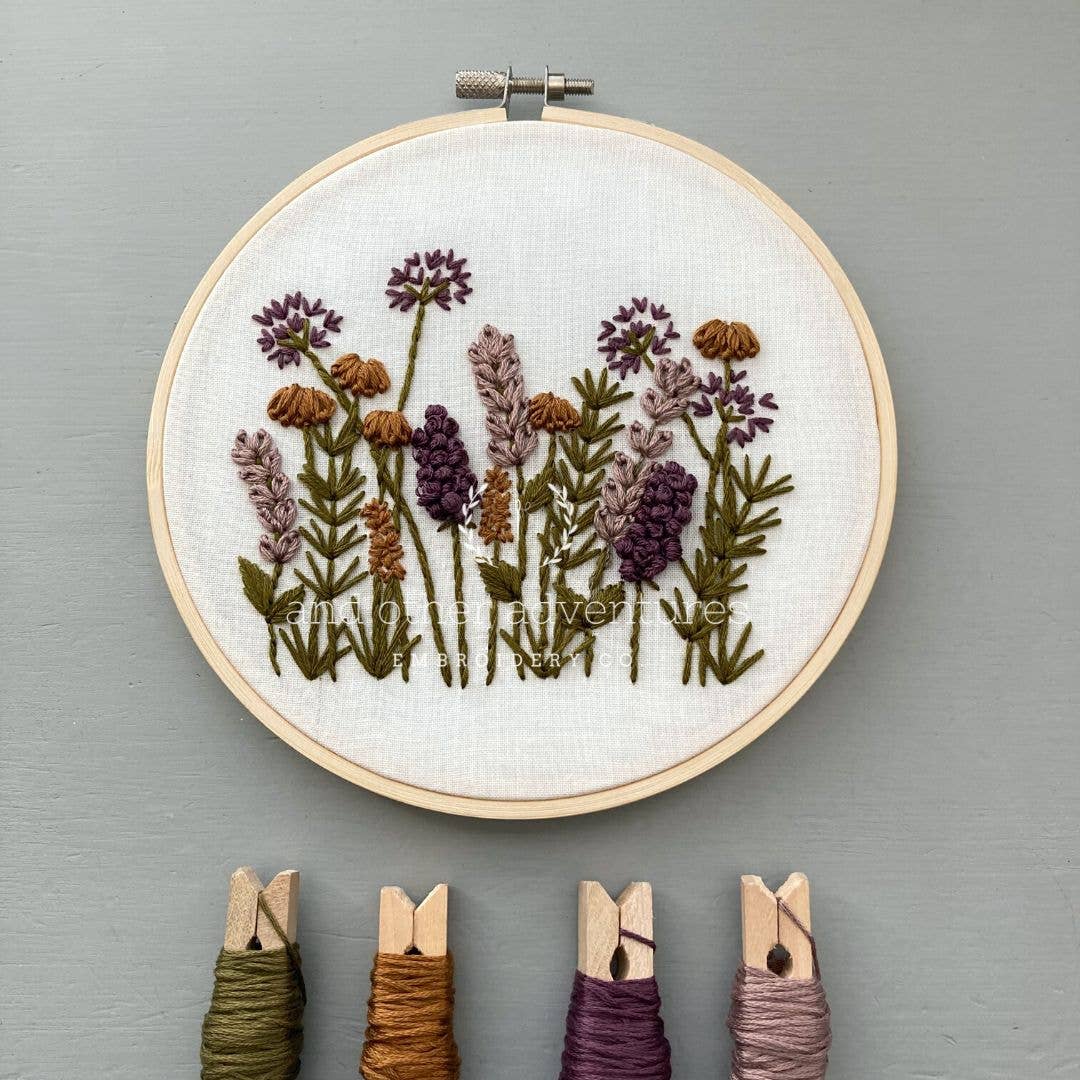 Meadow in Plum Hand Embroidery Kit - Purpose + Passion Boutique