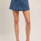 Medium Indigo Washed Denim Skort - Purpose + Passion Boutique