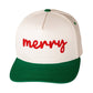 MERRY Message Embroidered Snapback Cap - Purpose + Passion Boutique