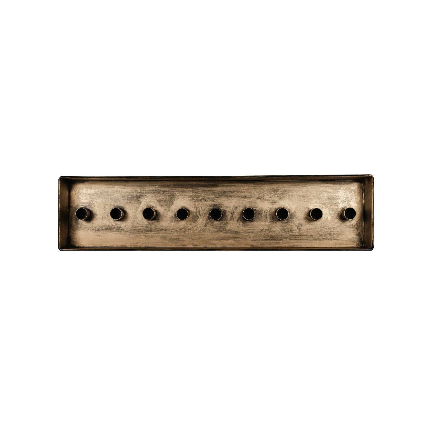 Metal 9 Taper Candle Holder Trough Brass - Purpose + Passion Boutique