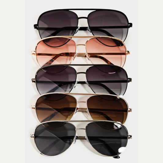 Metal Frame Double Bridge Sunglasses - Purpose + Passion Boutique