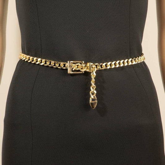 Metallic Gold Curb Chain Belt - Purpose + Passion Boutique