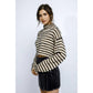 Metallic Striped Cropped Ribbed Sweater - Purpose + Passion Boutique