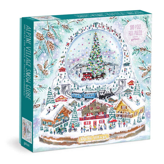 Michael Storrings Alpine Village Snowglobe 500 Piece Foil Puzzle - Purpose + Passion Boutique