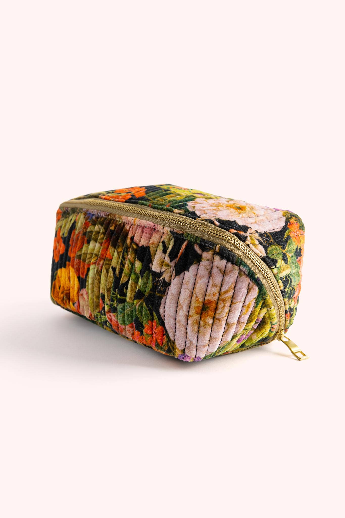 Midnight Posy Quilted Make Up Bag - Purpose + Passion Boutique