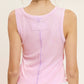 Mineral Washed Back Patch Detail Tank Top - Purpose + Passion Boutique