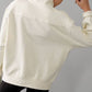 Mineral Washed Snap Button Mock Neck Sweatshirt - Purpose + Passion Boutique